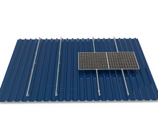 Solar Rooftop Mounting Structure with Hanger Bolt and L Feet